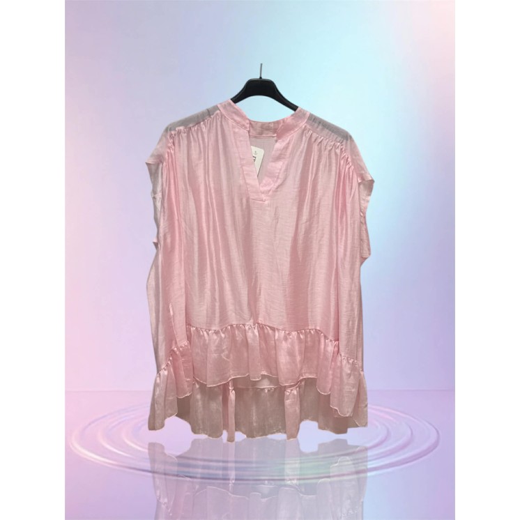 Blouse tencel rose