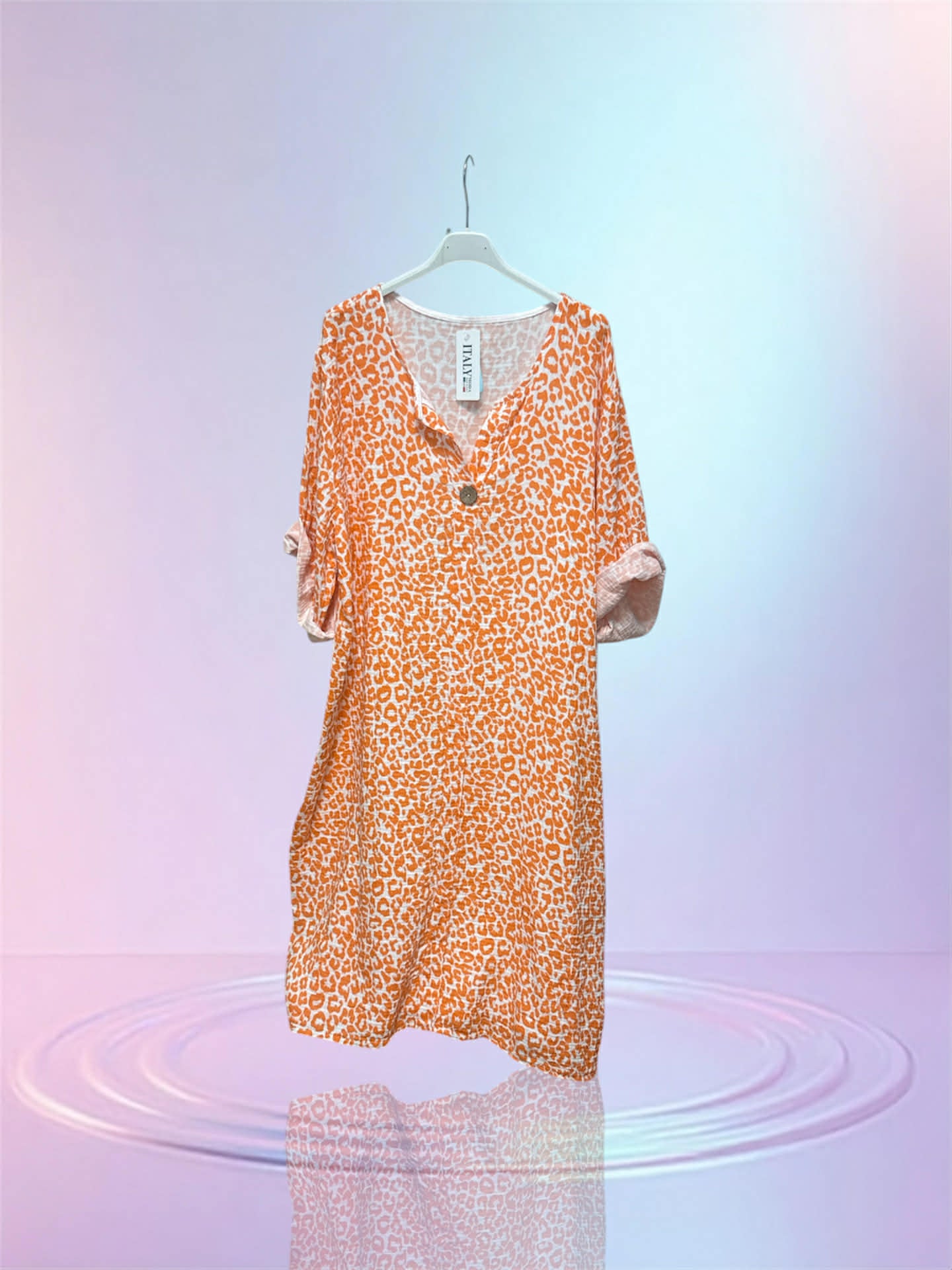 Robe gaze de coton orange