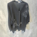 Blouse noire strass
