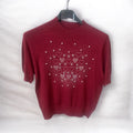 Pull bordeaux, perle