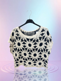T-shirt coton beige, Marine