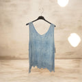 Top bleu, coton