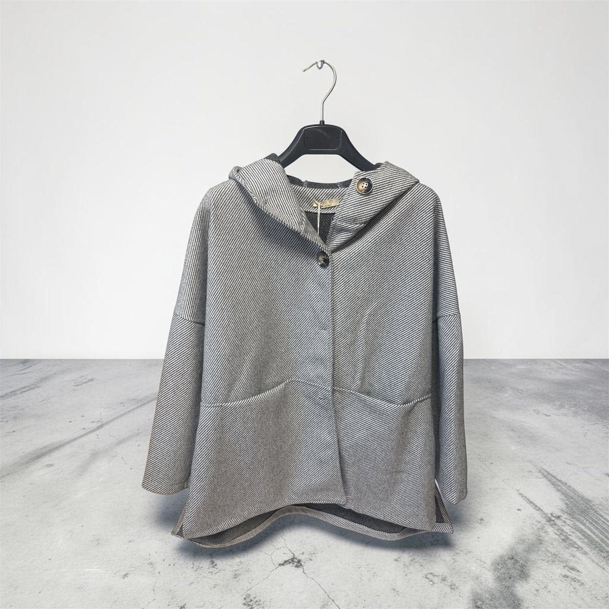 Veste rayée à capuche