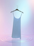 Robe croisée dans le dos Bleu