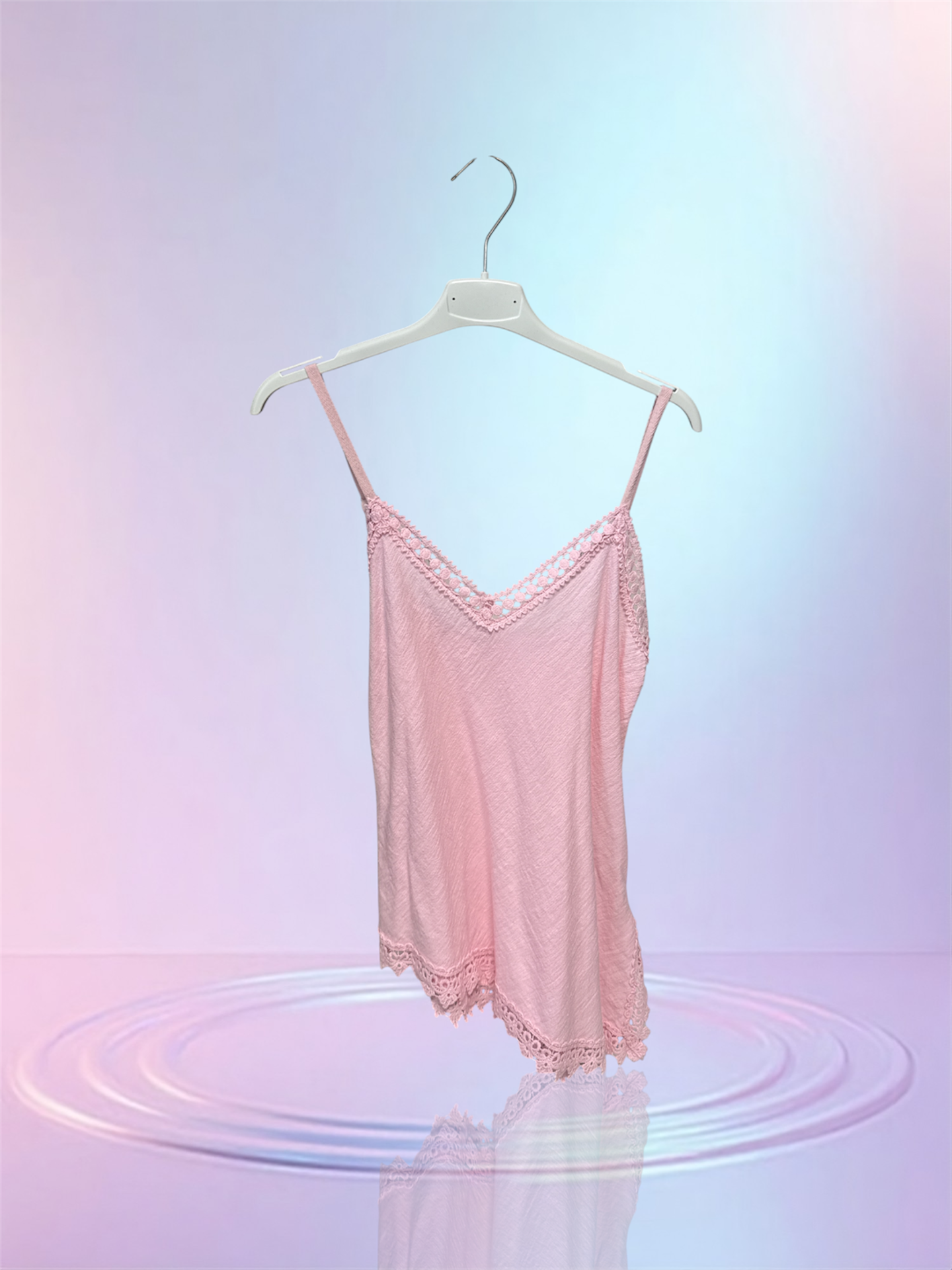 Top, rose, coton