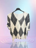 Blouse losange noir
