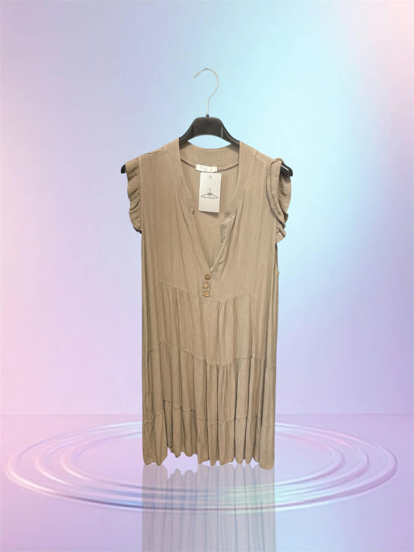 Robe fluide taupe