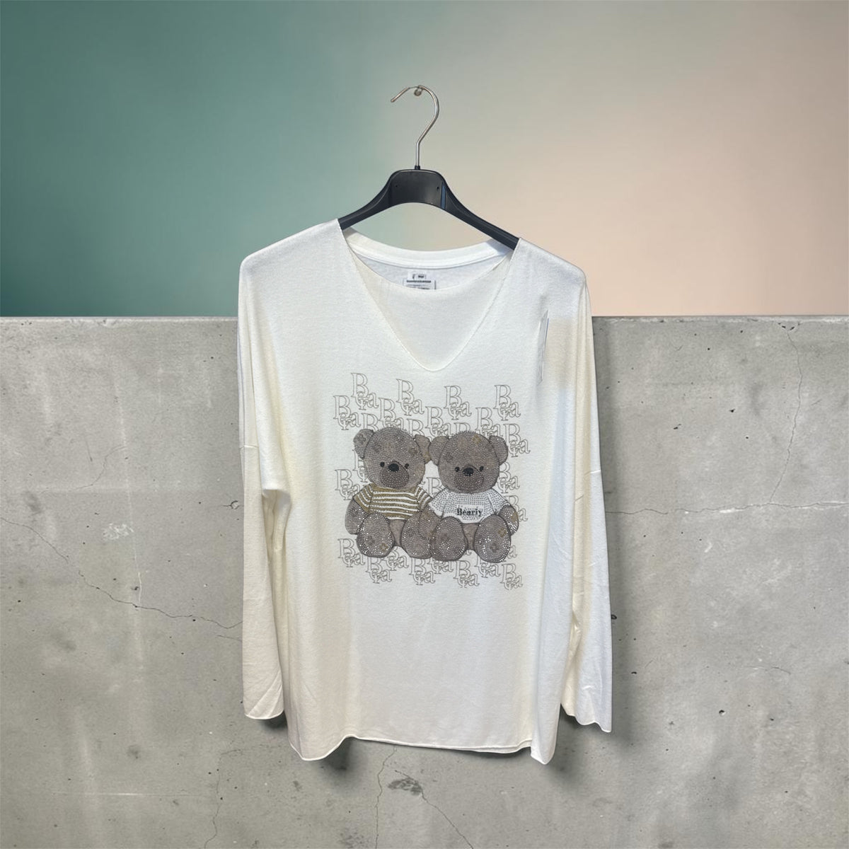 Pull nounours blanc
