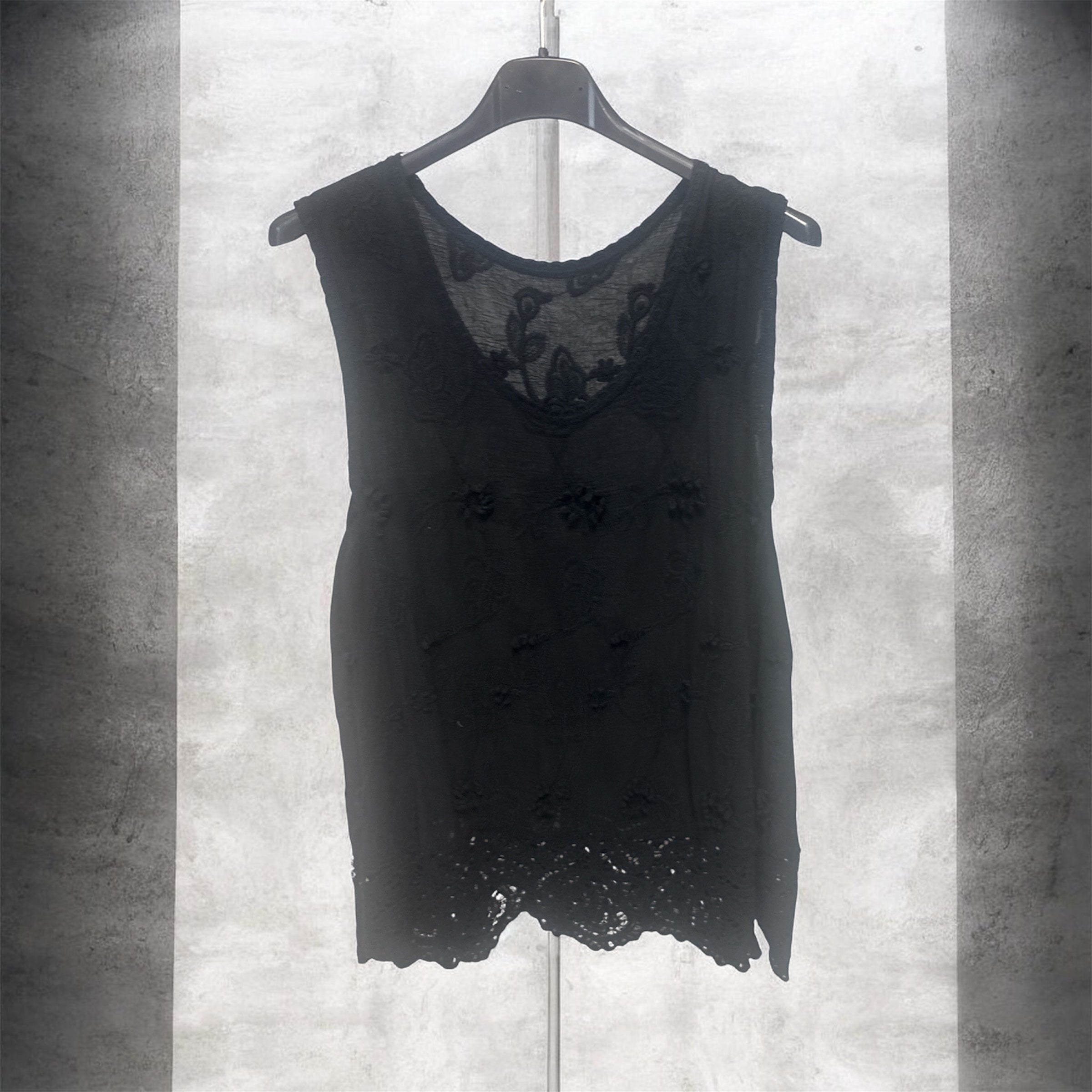 Top, noir, coton