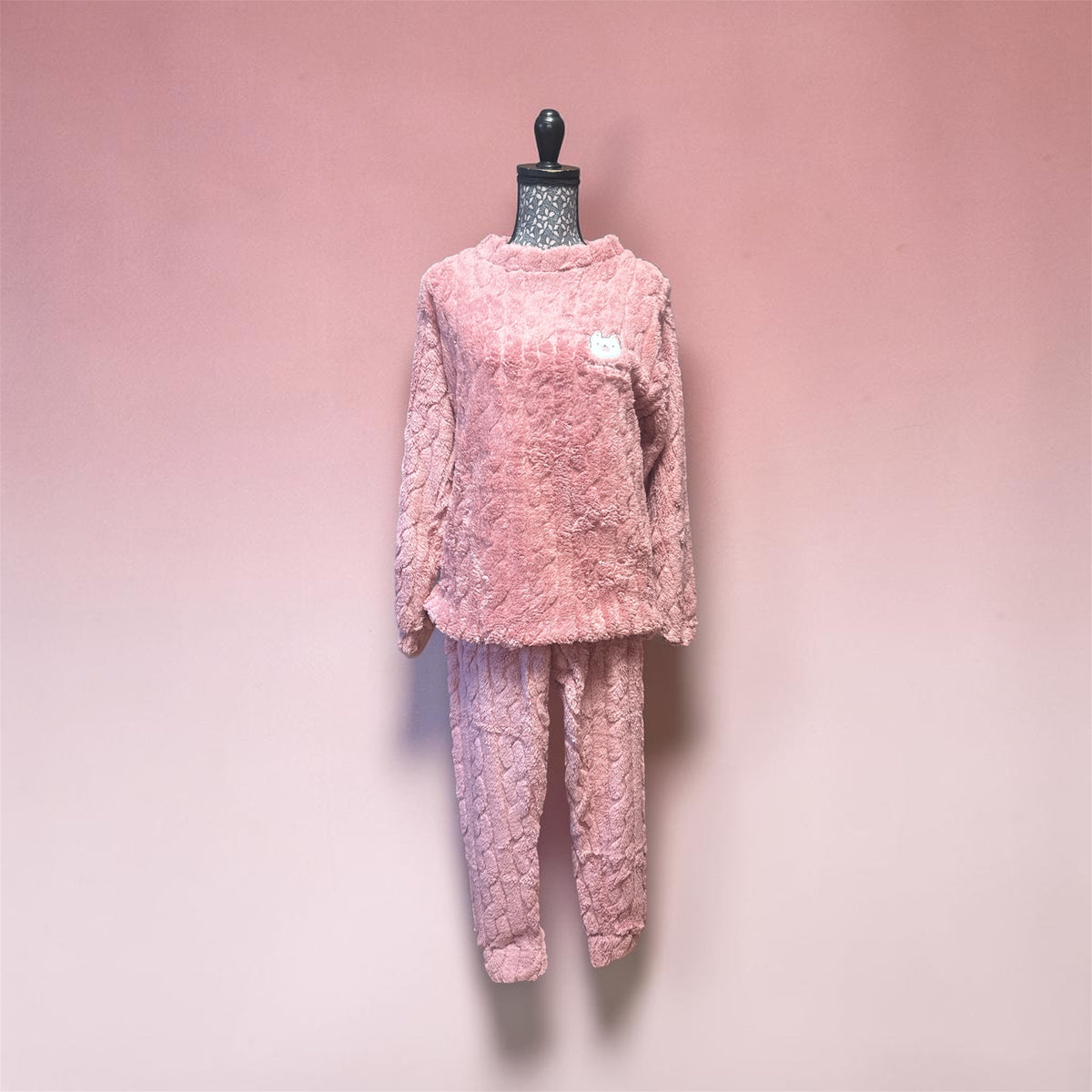 Pyjama, chat, rose XL