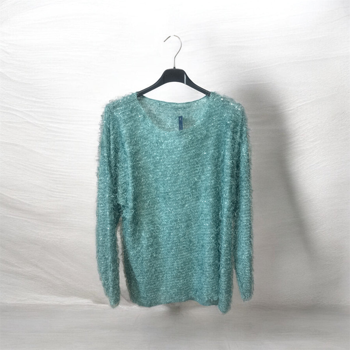 Pull sequin vert