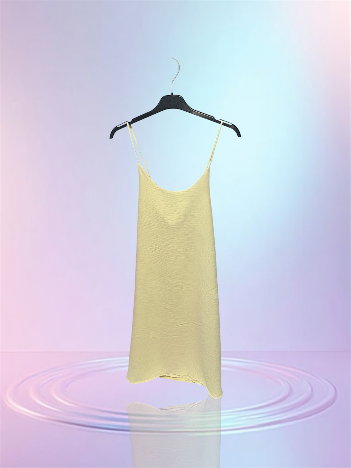 Robe croisée dans le dos jaune