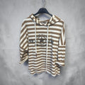 Pull marinière à capuche