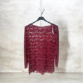 Pull dentelle bordeaux