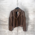 Veste noire à franges