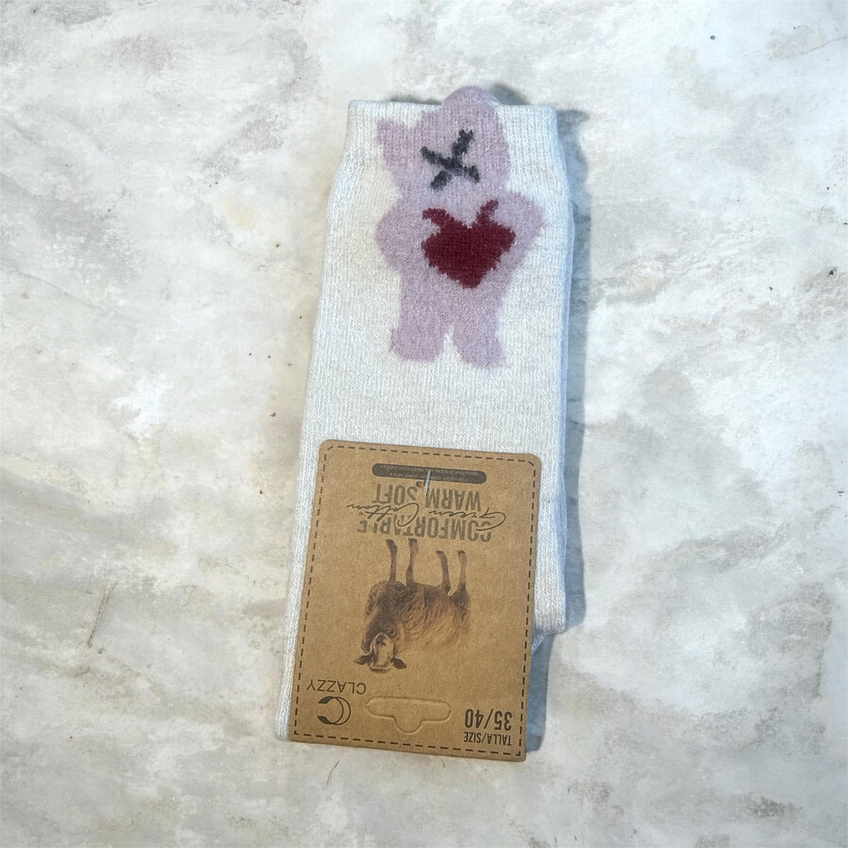 Chaussettes, ourson blanches, 35, 40