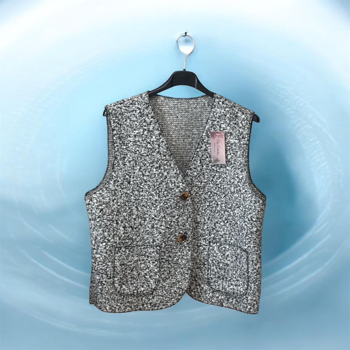Gilet sans manches gris chiné