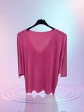 Blouse lurex rose