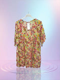 Robe fluide motif jaune