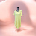Robe plissé jaune
