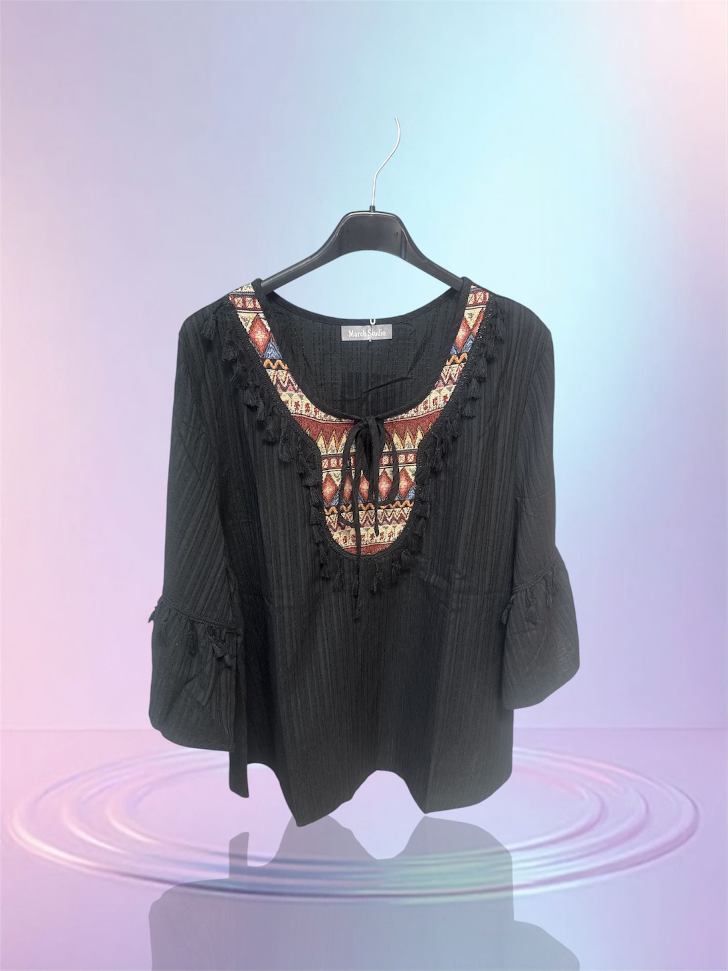 Blouse Bella bohême noire