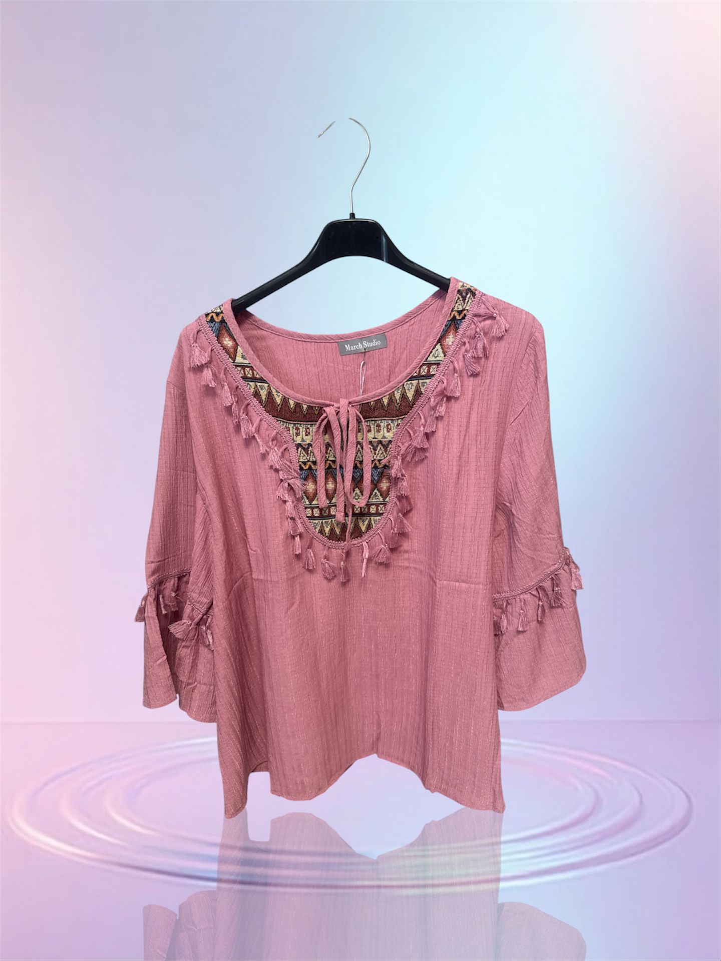 Blouse Bella bohême rose