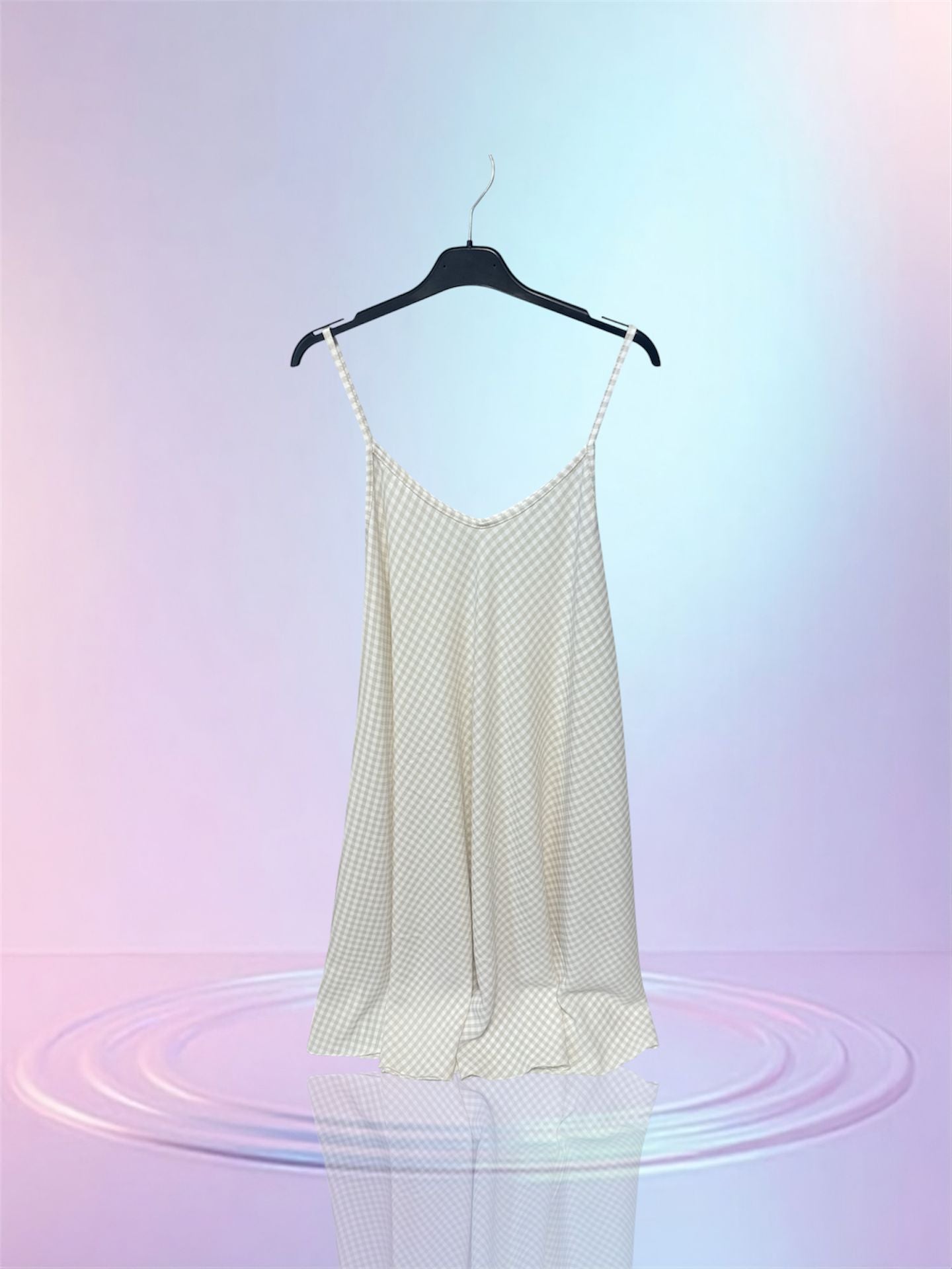 Robe vichy beige