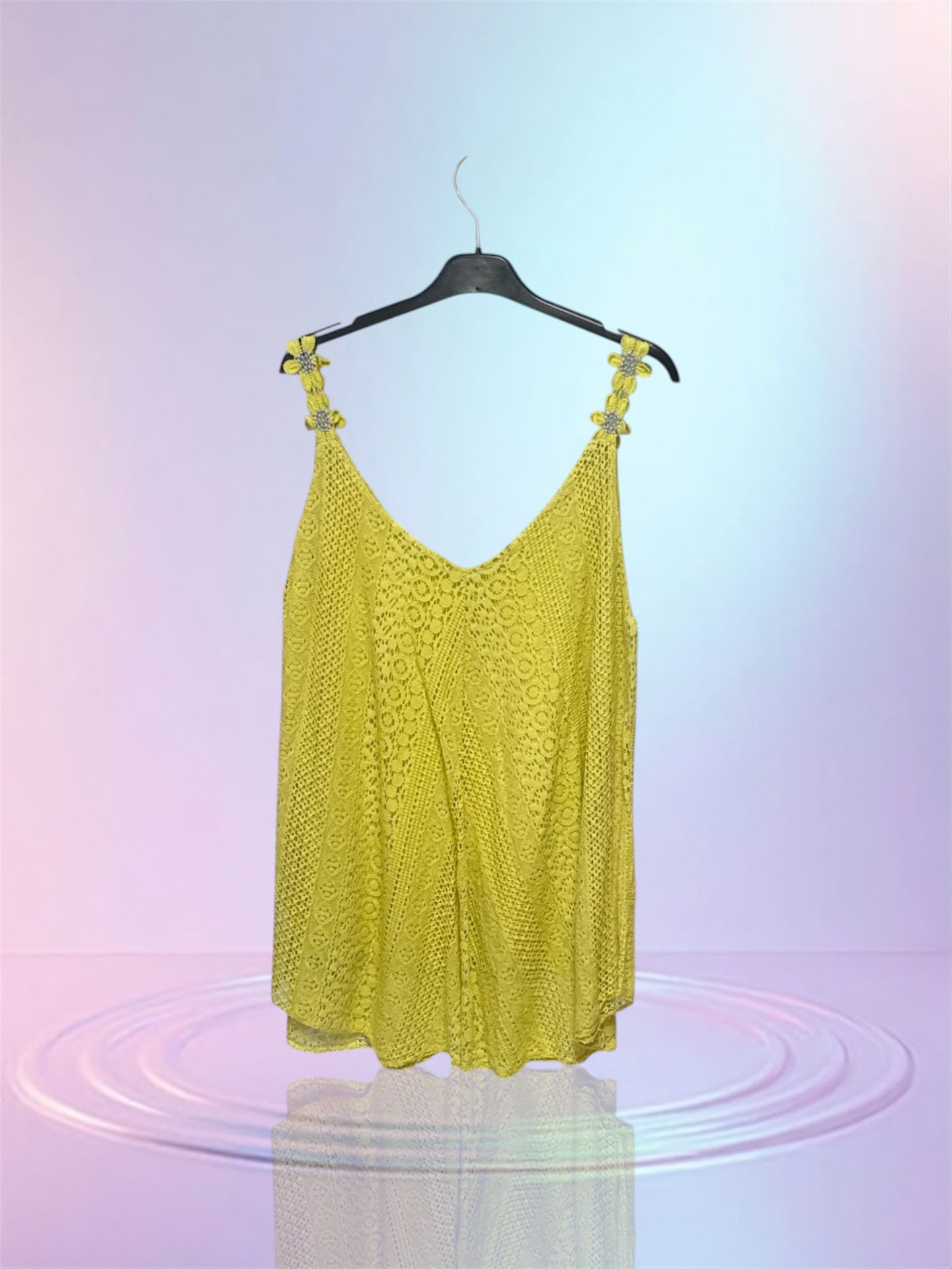 Top Fleur jaune