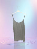 Top gris bretelle