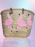 Panier flamant rose