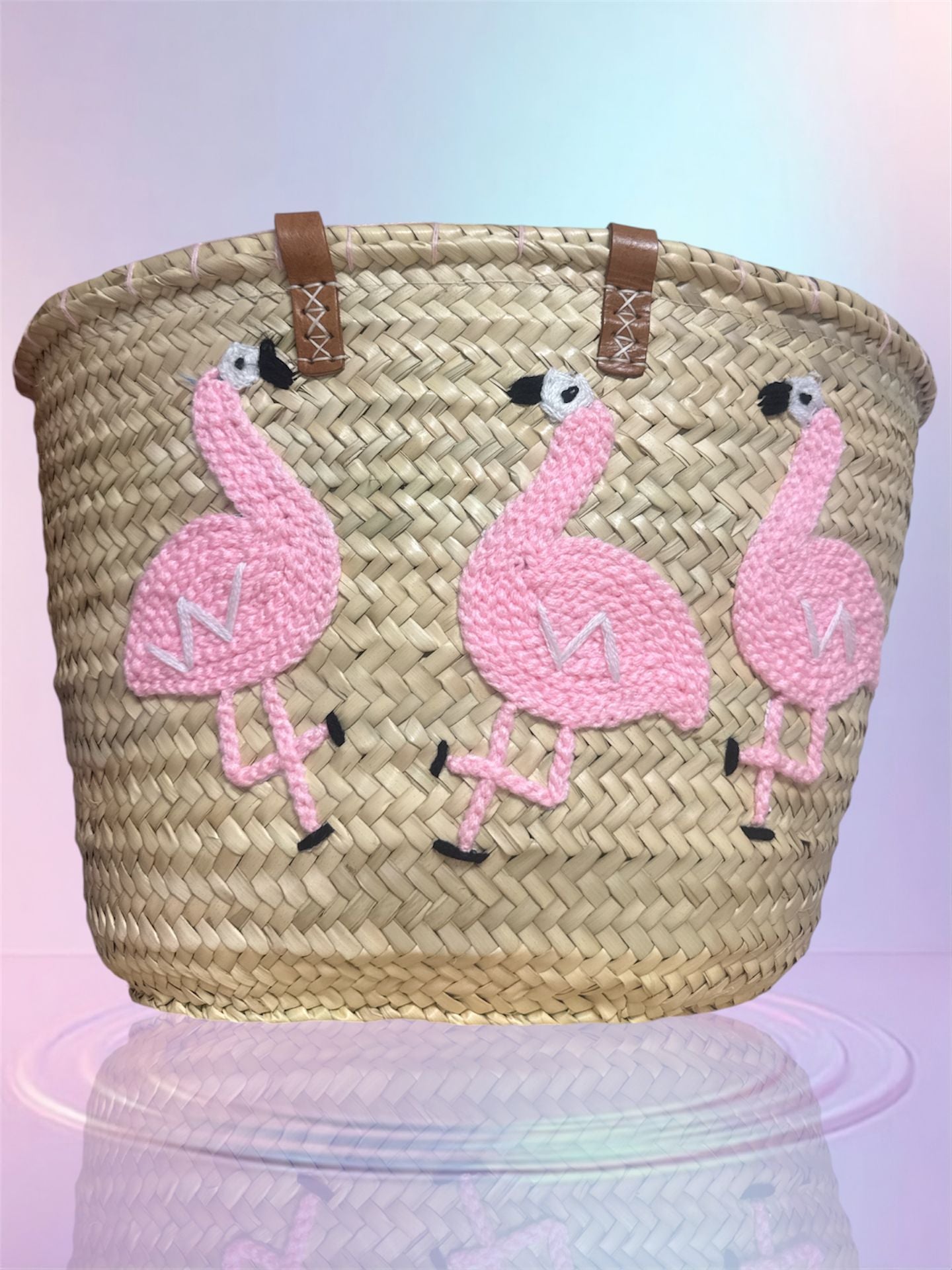 Panier flamant rose