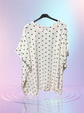 Blouse blanche à pois