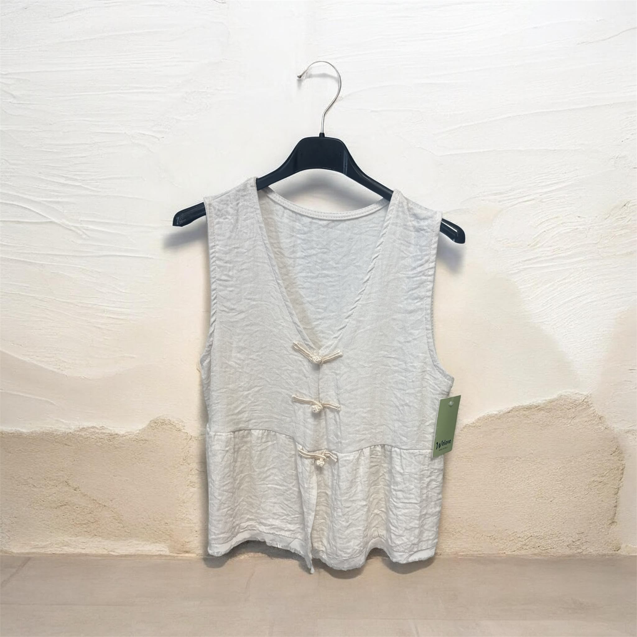 Debardeur beige noeud