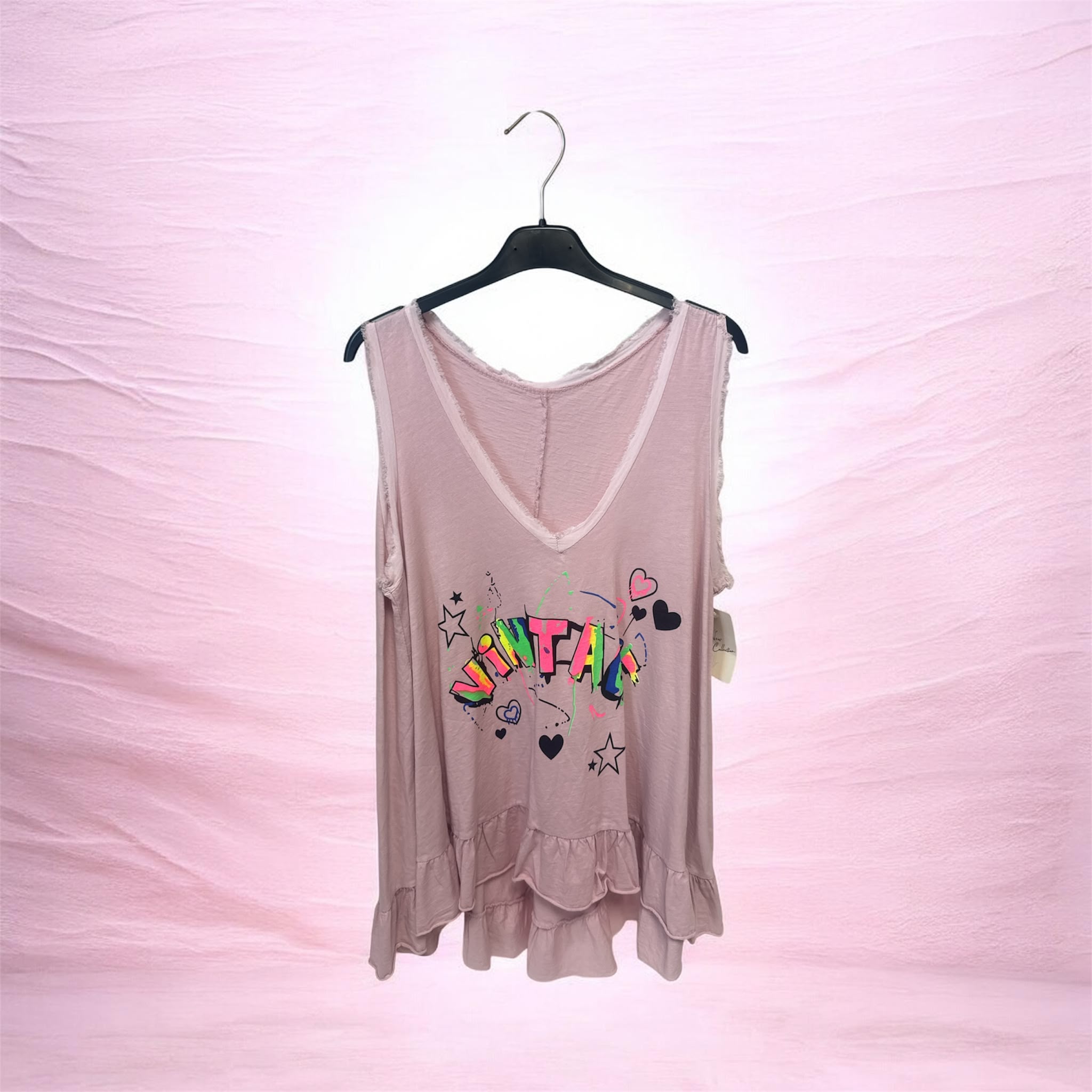 Débardeur vintage rose