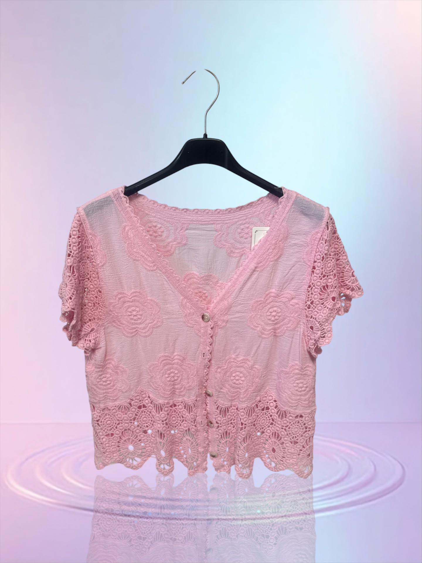 Chemise bohême rose