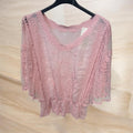 Chemise bohème voile rose