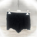 Short coton brodé noir
