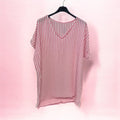 Robe raye rose soutenue