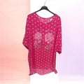 Blouse rose à pois