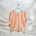Blouse raye orange