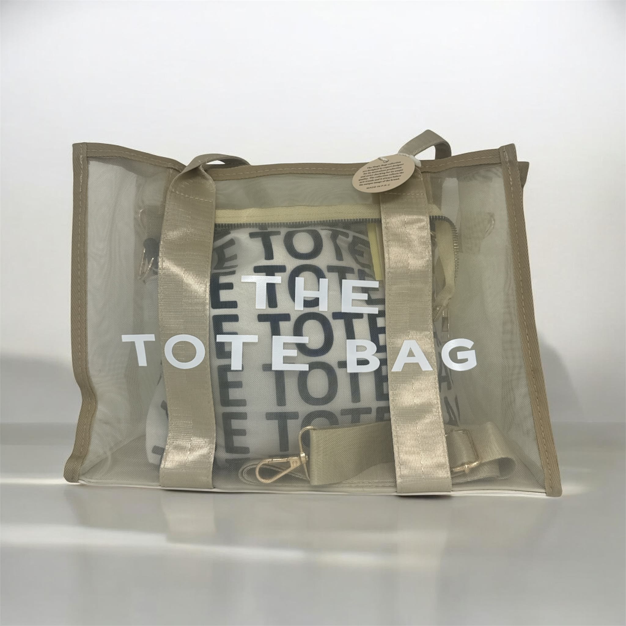 Sac beige tote bag