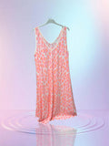 Robe sans manche léopard rose