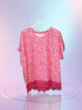Blouse leopard rose