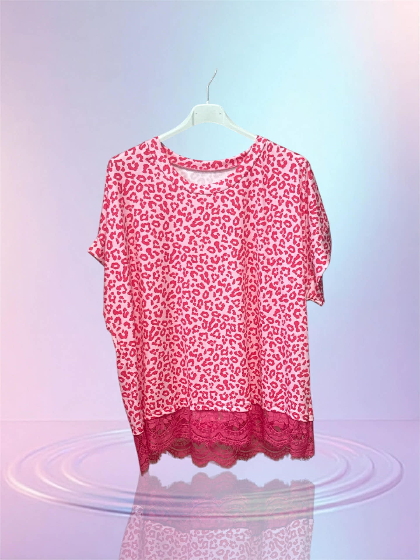 Blouse leopard rose